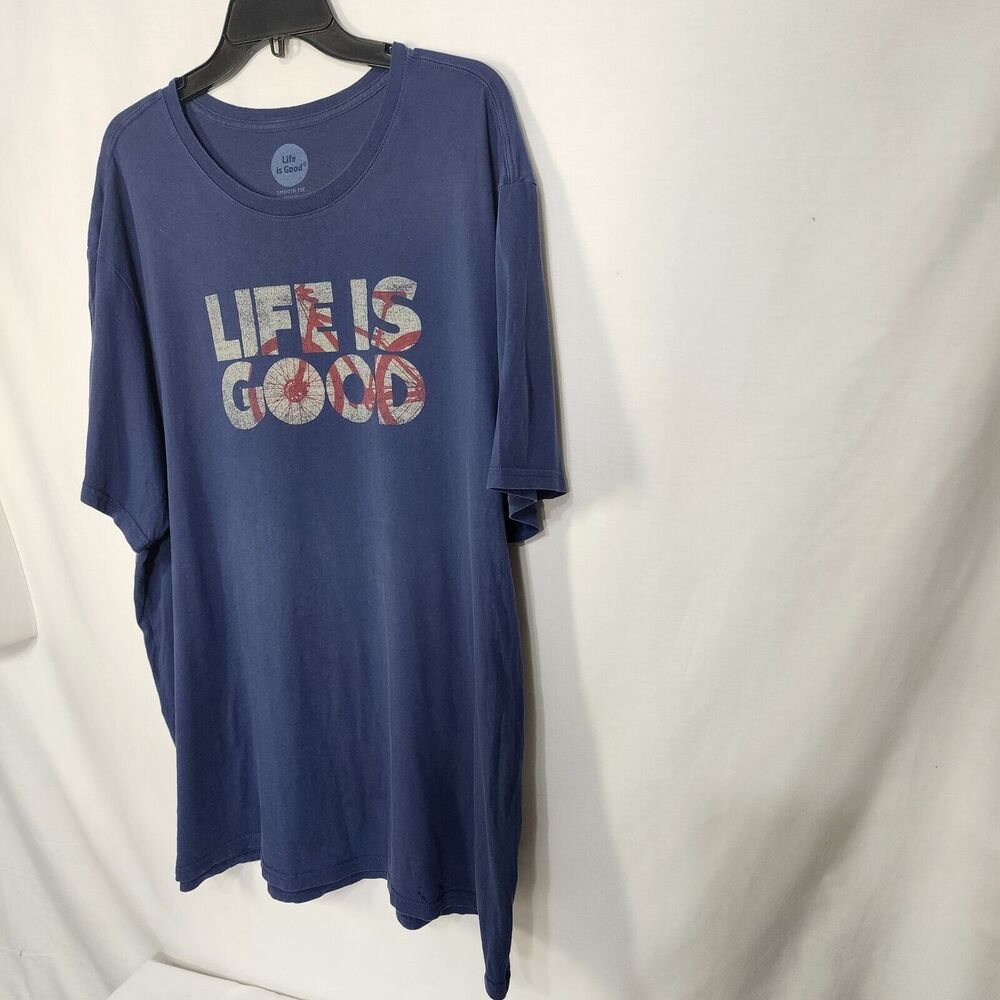 Life Is Good Mens T Shirt Size XL Smooth Tee Classic Fit Short Sleeve Blue Crew - Picture 5 of 8
